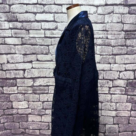 Susan Graver Blue Lace Jacket W/ Solid Tank Size 2X - Picture 5 of 12